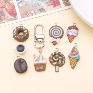 Resin food simulation charms pendants DIY bracelet necklace jewelry making accessories cute sweet design