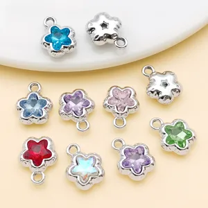 Pendentif fleur strass en alliage de zinc accessoires bijoux DIY pour bracelet téléphone.