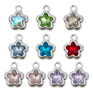 Breloques en métal étoile strass colorées pendentifs bijoux DIY pour téléphone.
