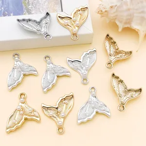 18x18mm ciondolo coda di sirena perla bicolore in lega per accessori gioielli DIY