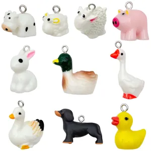 Niedliche Cartoon Tier Charms Anhänger DIY handgemachte Halskette Schmuck Zubehör