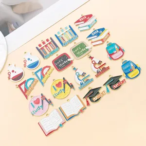 Mixed 20 styles graduation season school theme enamel alloy charms DIY jewelry pendants