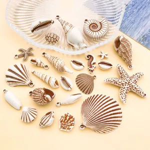 Acryl Ozean Serie Seestern Muschel Anhänger DIY Schmuck Zubehör Set Basteln fein