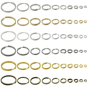 Iron Double Split Jump Rings For DIY Jewelry Making Bracelet Necklace Keychain Connection Findings Accessories Multi Color Various Sizes