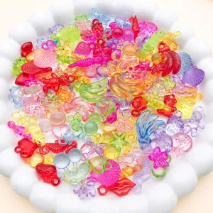 Pendatifs colorés en acrylique transparent mélangé pour accessoires de fabrication de bijoux DIY