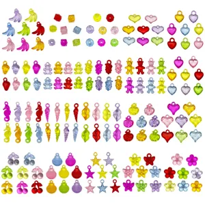 Ensemble de pendentifs de bijoux DIY en acrylique transparent aux formes variées