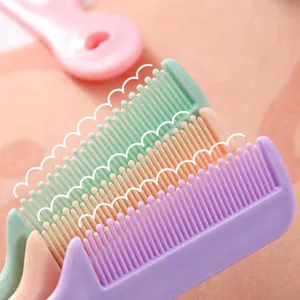 Candy color mini portable hair comb, cute plastic hair brush for kids and girls daily styling.
