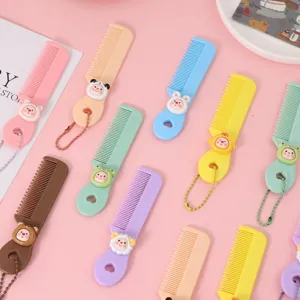 Joli peigne à cheveux miniature dessin animé portable étudiant plastique design animal
