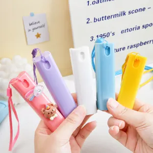 Tragbare Plastik Nachfuellbare Reise Spruehflasche Mit Lanyard Leere Kosmetik Unterverpackungsbehaelter