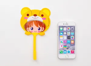 Cute cartoon bear shape handheld fan pen creative student stationery portable cooling tool.