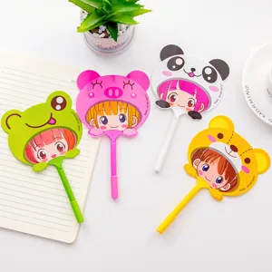 Cute cartoon animal fan pen set creative plastic student stationery lovely writing school supplies