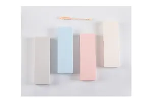 Minimalistisches mattiertes PP Etui einfarbige niedliche Schreibwaren Box fur den Tisch