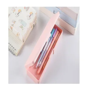 Minimalistische matte PP Stiftebox, einfarbige Schreibtisch Schreibwaren Aufbewahrungsbox.