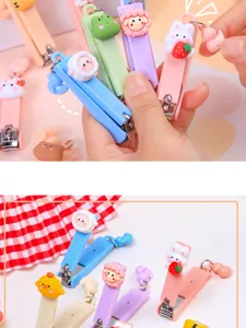 Tagliaunghie con ciondolo animale di cartone carino portatile mini tronchesine unghie.