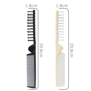 Peigne pliable en plastique portable double usage peigne de massage pour dortoirs