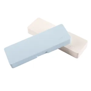 Macaron Kunststoff Federmäppchen Schüler Briefpapier Aufbewahrungsbox zweifarbiges Set