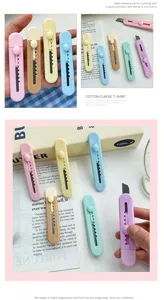 Mini cutter pastel papeterie mignonne ouvre-colis de poche pour bureau artisanat d'étudiant