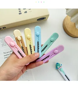 Cadeau mignon mini couteau utilitaire pastel boîte de papeterie pour les étudiants art