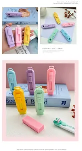 Macaron kleur push-pull gum schone leerling leren beloning schrijfwaren schattige gum