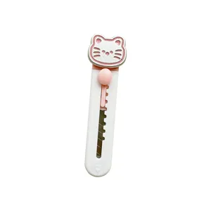 Taglierino Portatile Mini Carino Gatto e Pesce in Plastica Tagliacarte per Studenti Coltello da Taglio per Carta Strumento di Disimballaggio