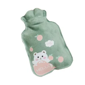 Cute plush hot water bag with cute cartoon hand warmer soft winter warm water bottle