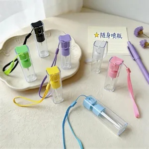 Candy colored 10ml mini spray bottle portable travel container for toner and skincare hydration.
