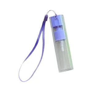 Portable Refillable Spray Bottle Candy Color Mini Travel Cosmetic Water Atomizer With Hand Rope Empty Container