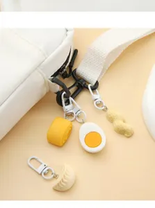 Llavero colgante de comida simulada lindo, accesorio divertido para colgar en bolso.