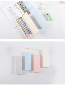 Minimalistisches mattiertes PP-Mäppchen, einfarbige Briefpapier-Aufbewahrungsbox für den Schreibtisch.
