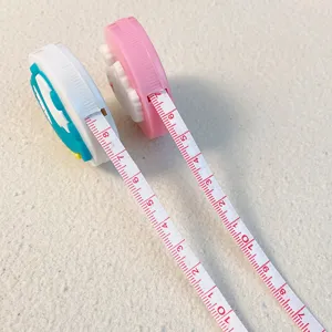 Cute cartoon mini retractable tape measure for body waist bust measuring portable ruler