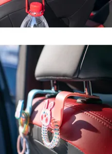 Leuke autostoel haken tekenfilm multifunctionele haken voor het ophangen von tassen in het voertuig.