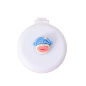 Peigne à Coussin d'Air Pliable Portable Avec Miroir Mini Mignonne Poupée Dessin Animé Brosse à Cheveux pour Femmes Soins Quotidiens