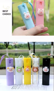 Portable cute cartoon spray bottle travel mini refillable cosmetic perfume container set
