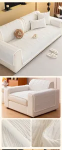 Winter soft crystal velvet sofa cushion anti-slip living room sofa cover protector.