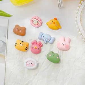 Cute Resin Animal Phone Case Charms Cartoon DIY Craft Accessories For Hair Clips Bracelet Jewelry Making