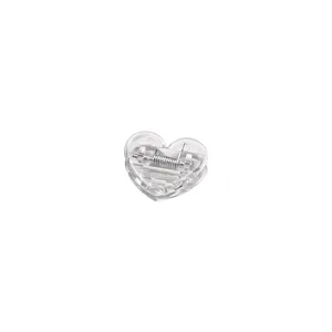 Mini clip trasparente cuore simpatico cartella foto carta plastica cancelleria forniture