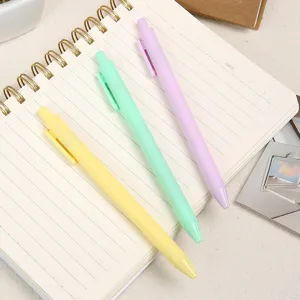 Pastel retractable gel pens set with smooth black ink, ideal for students and daily office writing.