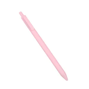 Pink retractable gel pen for smooth writing and daily study, minimalist stationery.
