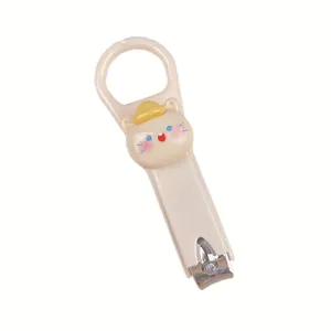 Cute cream-style portable stainless steel nail clipper for children and students home use