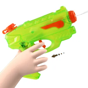 Kids water gun toy summer outdoor beach swimming pool interactive toy green plastic launcher