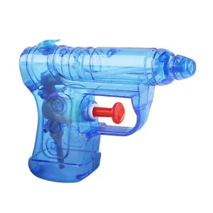 Transparent blue mini water gun for kids outdoor beach summer pool water playing toy.