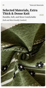 Green textured jacquard sofa fabric cushion cover thick durable soft slip resistant detail