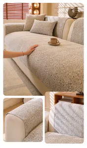 Summer luxury sofa cover cushion high density jacquard throw blanket simple design