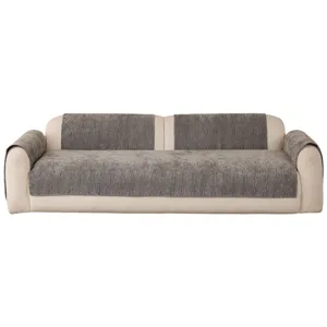 Modern Minimalist Thickened Chenille Sofa Cover Non-slip Striped Textured Sofa Towel Four Seasons Universal Sofa Mat For Living Room
