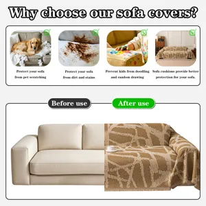 Fundas de sofa de chenilla protector anti-rasguños manchas salon decoracion 1pc