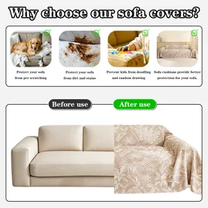 Universal sofa cover jacquard slipcover furniture protector pet anti-scratch shield 1pc
