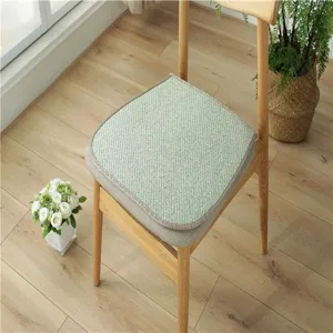 Cuscino per sedia in rattan seta di ghiaccio estivo rinfrescante, seduta antiscivolo tinta unita.