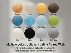 Waterproof sofa cushion fabric color swatches, multi-color options, minimalist home style.
