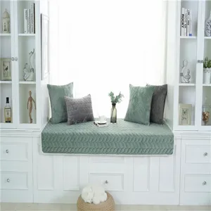 Conjunto de cojines modernos de terciopelo cristal para ventana con almohadas cómodas