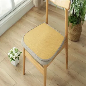 Cuscino per sedia in rattan seta di ghiaccio estivo antiscivolo tinta unita seduta per casa cucina